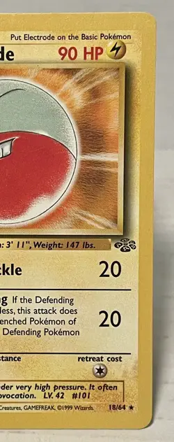 Pokemon TCG Electrode Jungle 18/64 Unlimited Regular Rare Vintage Card WOTC NM - Image 3