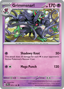 Grimmsnarl 073/159 Uncommon Journey Together Pokemon NM - Image 1