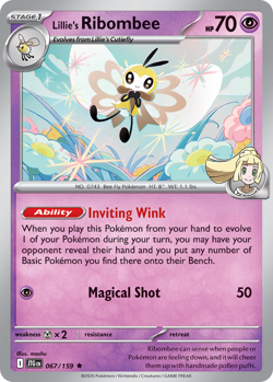 Lillie's Ribombee 067/159 Rare Journey Together Pokemon NM - Image 1