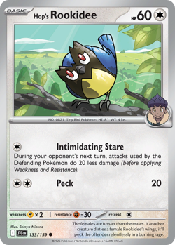 Hop's Rookidee 133/159 Common Journey Together Pokemon NM - Image 1