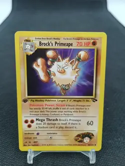 Brock's Primeape 35/132 Ed1 Gym Pokemon Card English - Image 1