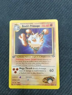 Brock's Primeape 35/132 Ed1 Gym Pokemon Card English - Image 3