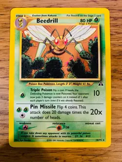 Beedrill (18/75) Rare Neo Discovery Set Pokemon Card! FREE P&P! - Image 2