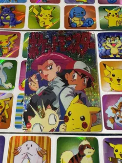Pokemon Pikachu HOLO Vintage Pocket Monsters Prism Sticker 1998 Bandai Ninetndo - Image 3