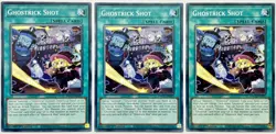 3 x BACH-EN057 Ghostrick Shot - Common 1st Edition Near Mint YuGiOh Cards - Image 1