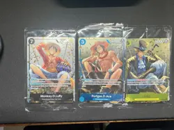 One Piece Monkey D. Luffy P-075,074,& 073 English Promo Tin Set Vol 2 Sealed!!! - Image 1
