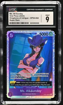MS. ALL SUNDAY - CGC 9 - 2023 ENG ONE PIECE KINGDOMS OF INTRIGUE - OP04-064 SR - Image 1