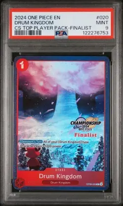 One Piece Championship 2024 Finalist OP08-020 Drum Kingdom PSA 9 - Image 5