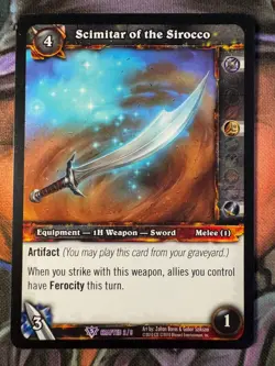 World of Warcraft TCG Promo Crafted 2/9 Scimitar of the Sirocco - Image 1