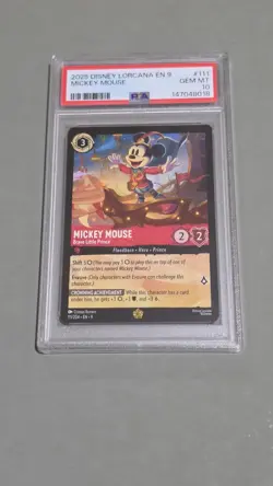 Mickey Mouse Brave Little Prince Fabled Disney Lorcana PSA 10 - Image 1