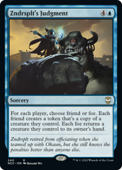 Zndrsplt's Judgment Streets of New Capenna Commander NM Blue Rare CARD ABUGames - Image 1