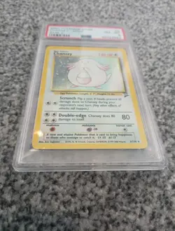 Pokemon Chansey Holo Rare TCG Card Base Set 2, 3/130 PSA 8 WOTC - Image 3