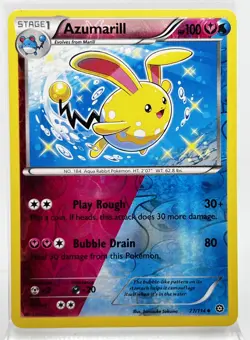 Azumarill 77/114 Reverse Holo Pokemon Card Steam Siege 2016 LP - Image 1