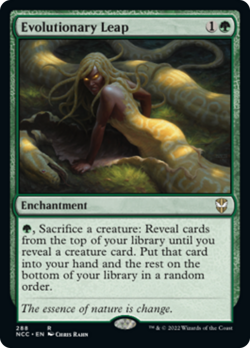 Evolutionary Leap Streets of New Capenna Commander NM Green Rare CARD ABUGames - Image 1
