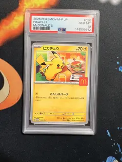Pikachu 020/M-p McDonald's Happy Set Promo Pokemon Card PSA 10 Gem MT Burgerchu - Image 1