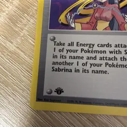 Pokemon TCG Sabrina Trainer Gym Challenge 1st Edition Non-Holo Card 110/132 - Image 2