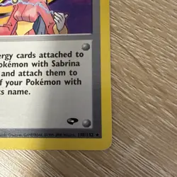 Pokemon TCG Sabrina Trainer Gym Challenge 1st Edition Non-Holo Card 110/132 - Image 3