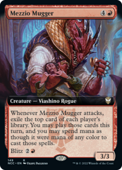 Mezzio Mugger (Extended Art) Streets of New Capenna Commander NM CARD ABUGames - Image 1