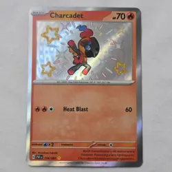 Charcadet 114/091 NM Pokemon Card – Shiny Rare Paldean Fates - Image 1