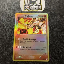 Team Magma's Rhyhorn 38/95 EX Team Magma Vs. Team Aqua Pokemon Card Reverse Holo - Image 1