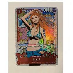 One Piece Nami Treasure Rare ST01-007 Wings of the Captain Foil Bandai Card - Image 1