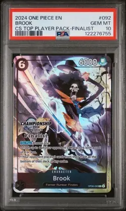 Brook Championship 2024 Finalist Card Set cs top player pack #092 PSA 10 - Image 3