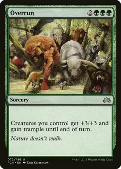 Overrun Planechase Anthology PLD Green Uncommon MAGIC GATHERING CARD ABUGames - Image 1