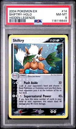 PSA 8 SHIFTRY 14/101 | Hidden Legends Holo Graded Pokemon Card - Image 1