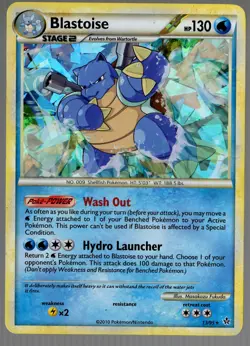Pokemon TCG Blastoise Unleashed Promo Card 13/95 Cracked Ice Holo MP+/HP - Image 1