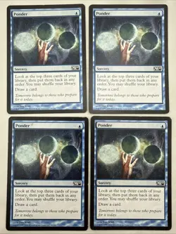 Ponder x4 MTG Core Set 2010 M10 4x Magic Good Heavy Play HP - Image 1