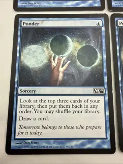 Ponder x4 MTG Core Set 2010 M10 4x Magic Good Heavy Play HP - Image 2