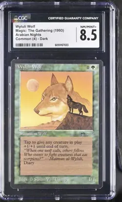 Wyluli Wolf. Arabian Nights MTG. Just graded. CGC 8.5, Near Mint/Mint+! - Image 1