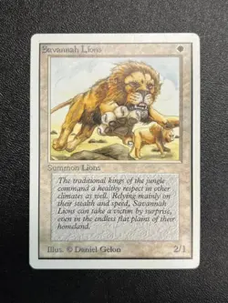 Magic The Gathering Savannah Lions Unlimited MP - Image 1