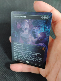 Necropotence (Anime Borderless) (Confetti Foil) [WOT - 94] - NM [] TCG MTG NM - Image 2