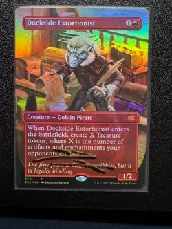 MTG Dockside Extortionist Double Masters 2022 #360 x1 LP FOIL SIGNED / 2 Color! - Image 1