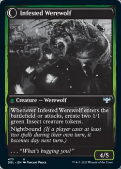 Infestation Expert / Infested Werewolf Grayscale Innistrad Crimson Vow NM - Image 2