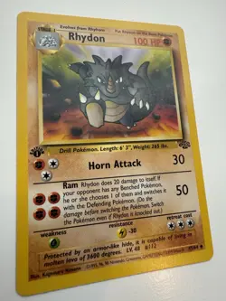 [NM] 1999 Pokemon Jungle Rhydon 1st Edition #45/64 Uncommon - Image 2