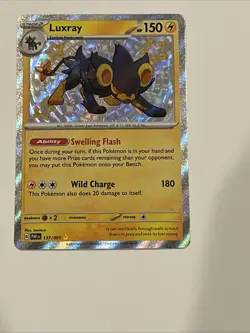 Luxray 137/091 SV: Paldean Fates Holo Baby Shiny Pokemon Card - Image 1