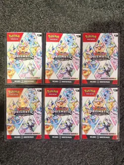 Pokemon TCG: S&V Prismatic Evolutions Booster Bundle Sealed Lot of 6 with Cases - Image 1