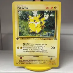 Never Played. Vintage 1st Edition Pikachu Pokemon Card Jungle 60/64 - EXCELLENT - Image 1