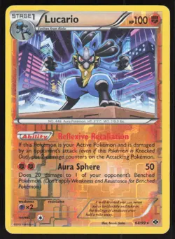 Lucario 64/99 Holo Rare Next Destinies Pokemon Reverse Holo Lightly Played - Image 1