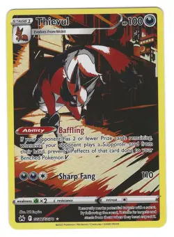 Pokemon TCG: Thievul - GG17/GG70 - Crown Zenith Galarian Gallery - NM - Image 1