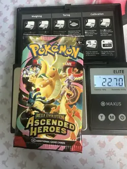 22.70g! VERY HEAVY! -Pokemon Ascended Heroes Booster Pack -Possible GODU - Image 1