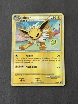 Jolteon 28/90 Pokemon TCG Stage 1 80HP reverse Holo Undaunted - Image 1