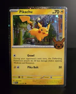 Pokemon TCG - PIKACHU #018 - SWIRL! - COSMOS HOLO - TRICK OR TRADE 2024 - LP/NM - Image 1