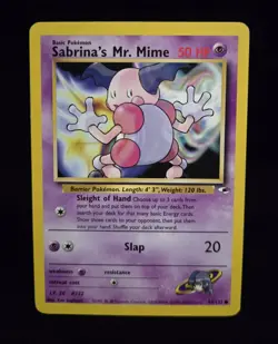 Pokemon TCG - SABRINA'S MR. MIME - 94/132 - UNLIMITED - GYM HEROES (2000) - LP - Image 1
