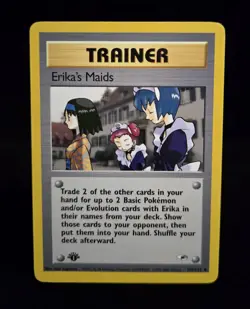 Pokemon TCG - ERIKA'S MAIDS - 1ST EDITION - 109/132 - GYM HEROES (2000) - LP - Image 1