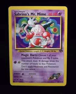 Pokemon TCG - SABRINA'S MR. MIME - #59 - UNLIMITED - GYM CHALLENGE 2000 - LP/NM - Image 1