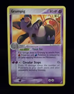 Pokemon TCG - GRUMPIG - 20/100 - RARE - EX: CRYSTAL GUARDIANS (2006) - MP/LP - Image 1