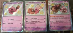 Tinkatink 165 Tinkatuff 166 Tinkaton 167/091 Shiny SV Paldean Fates Pokemon TCG - Image 1